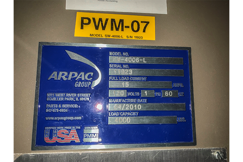 Used Arpac SW-4006L Stretch Wrapper
