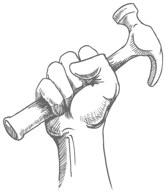 Hammer Held in the Air