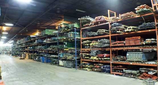 Photo of our inventory which is vastly stored indoors, preventing weather damage.