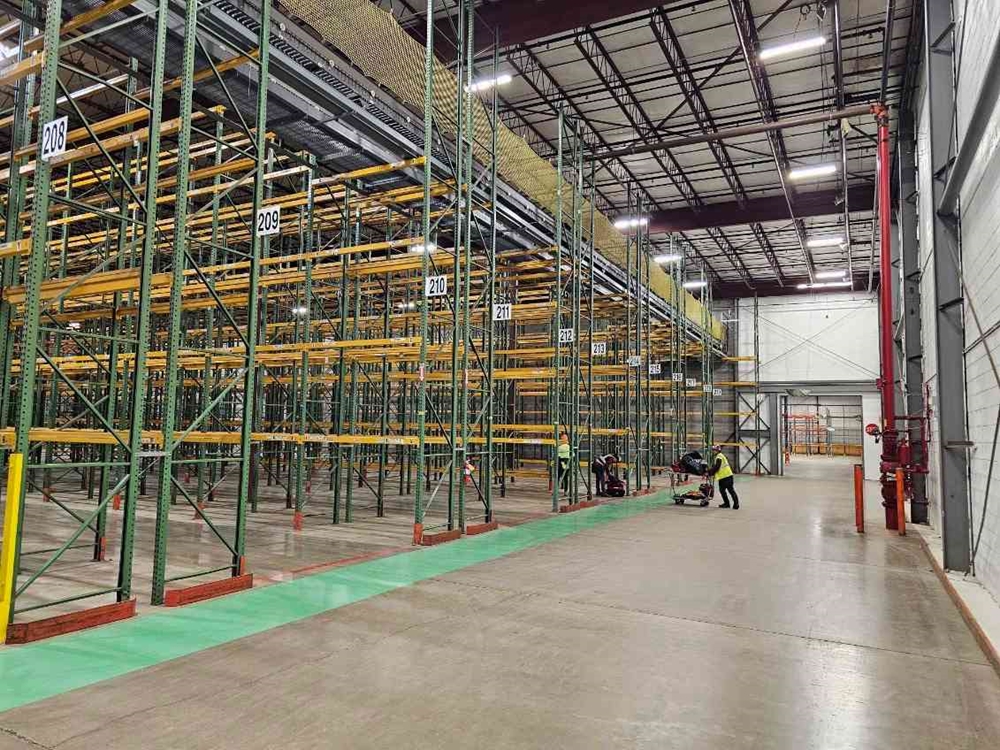 Teardrop Pallet Rack System Being Disassembled By American Surplus