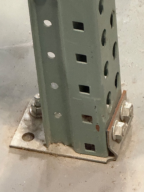 Images of used pallet racking liquidated from a facility in Frederick, Maryland by American Surplus