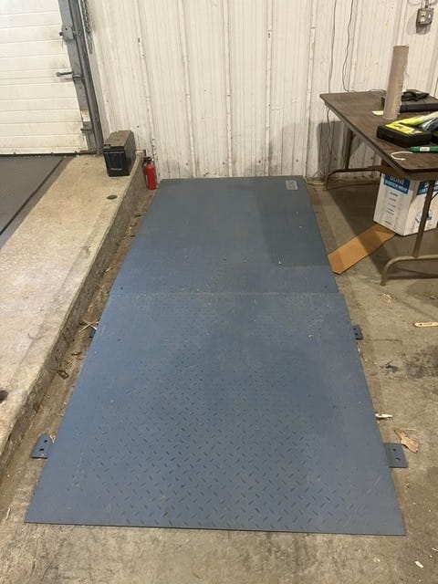 Used U-Line Floor Scale w/ Ramp & Display liquidated from a facility in Ipswich, Massachusetts by American Surplus