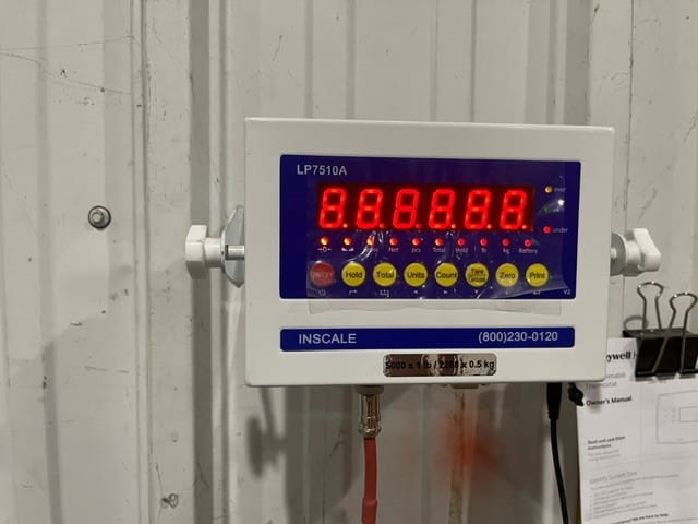 Used U-Line Floor Scale w/ Ramp & Display liquidated from a facility in Ipswich, Massachusetts by American Surplus
