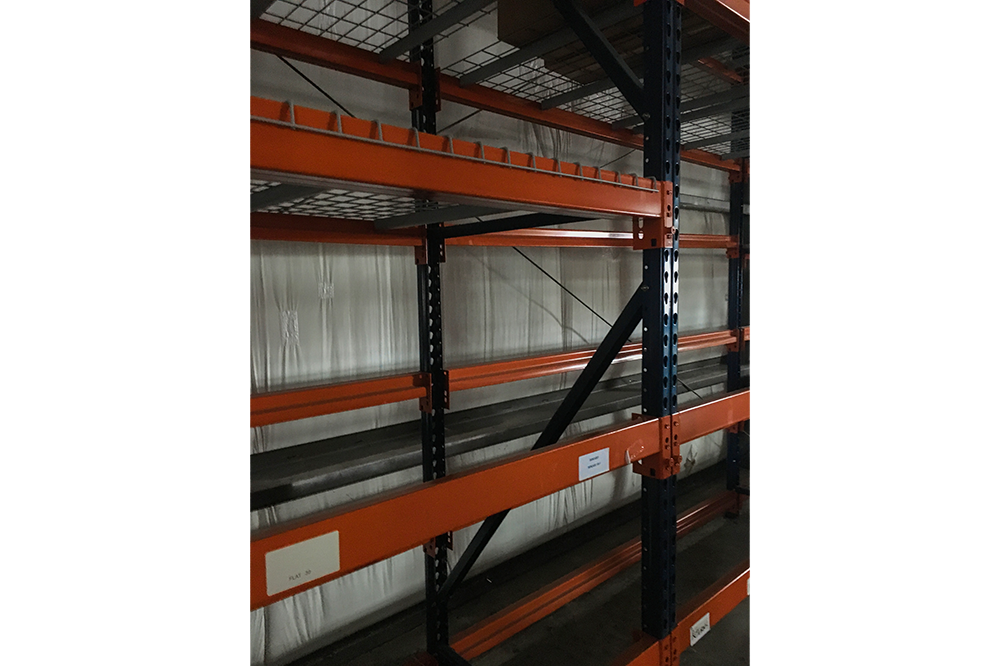 Used Interlake-Mecalux Racking disassembling now in Johnston, RI