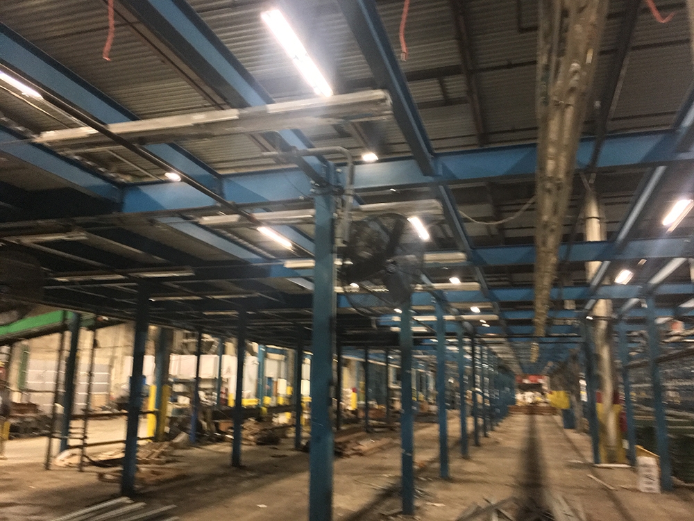 View of a used I-Beam Mezzanine Previously installed in Belleville, New Jersey