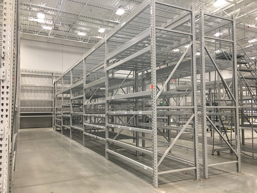 Pallet racking system liquidated from a facility in the Northeastern US