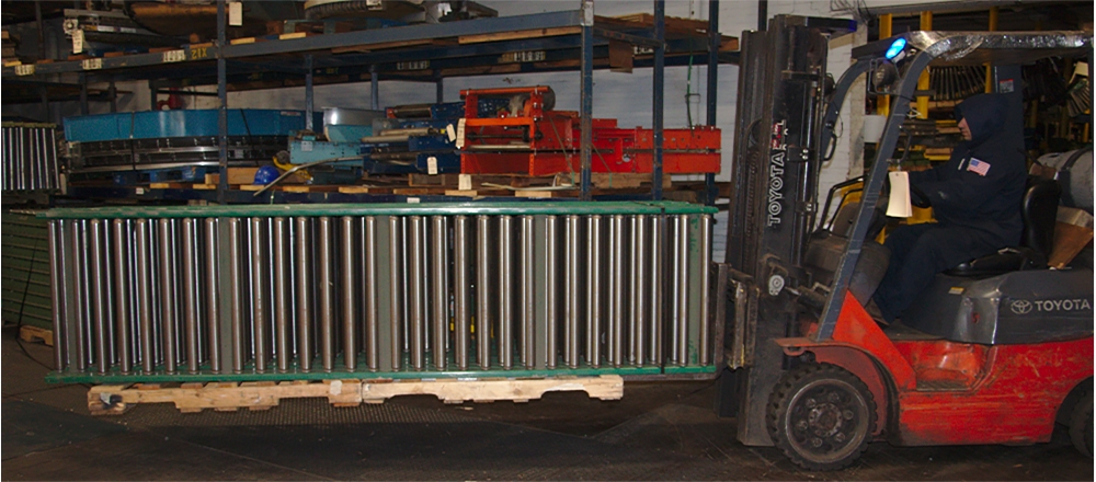 gravity roller conveyor from Rockford, IL