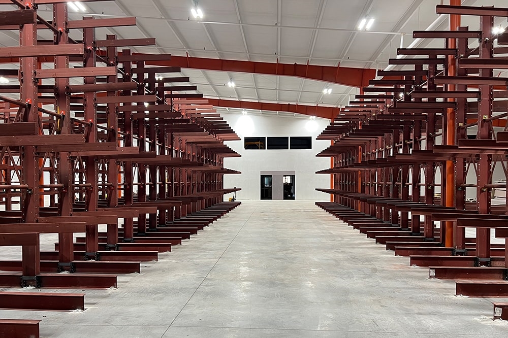 Structural Cantilever Rack System Installed By American Surplus