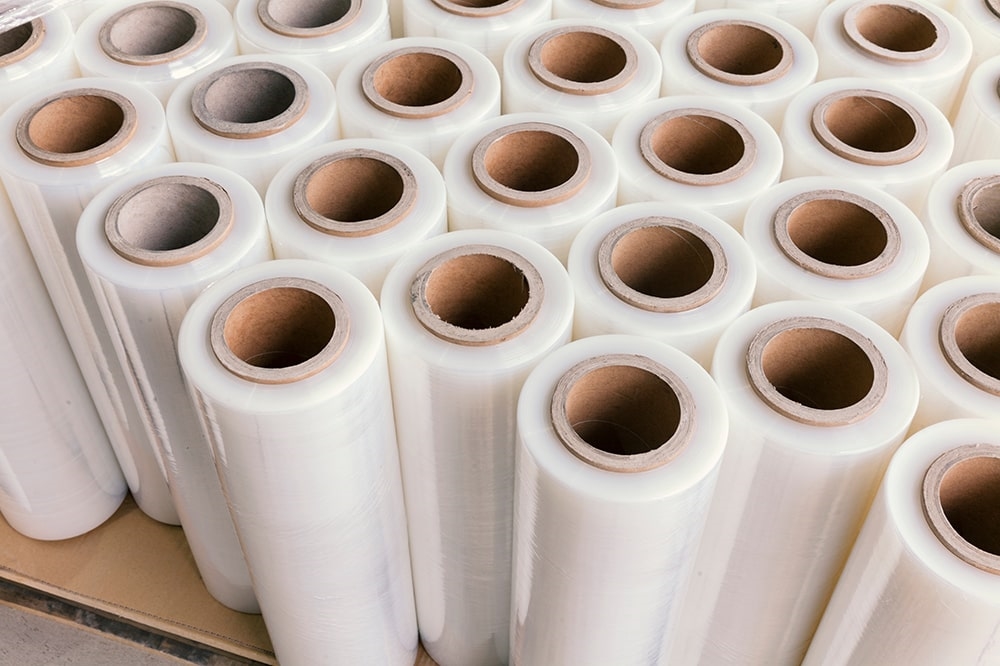 A Picture of Rolls of Stretch Wrap often used inside a Industrial Stretch Wrapping Machine
