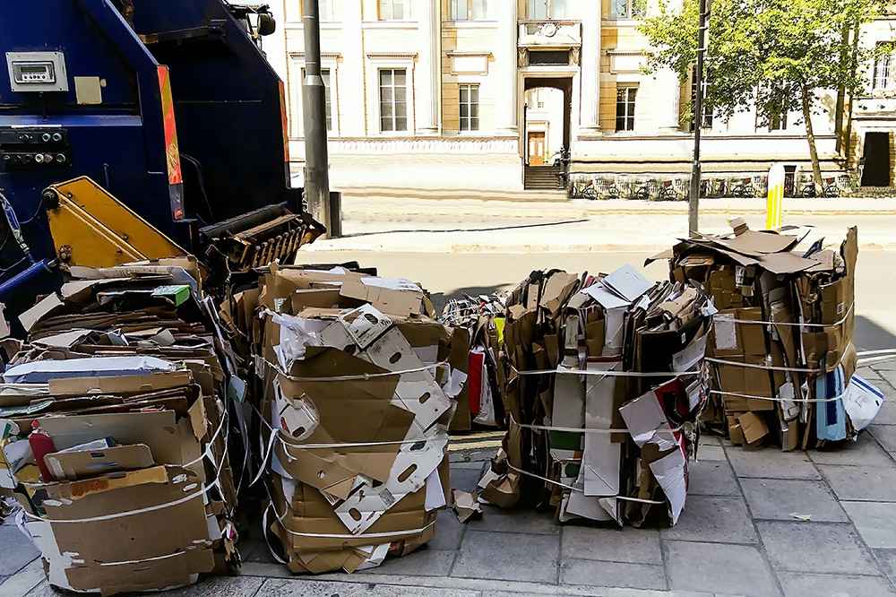 cardboard bales