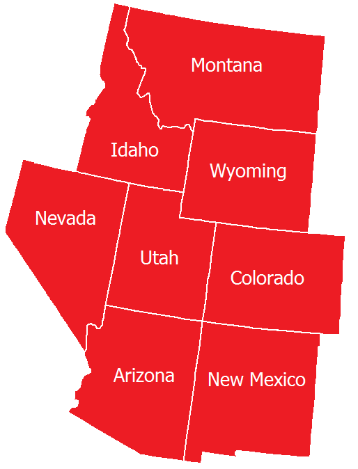 Servicing Montana, Idaho, Wyoming, Nevada, Utah, Colorado, Arizona, and New Mexico