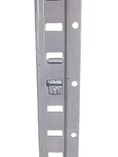 Rear view of Hallowell shelving post with clip
