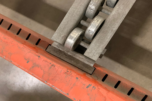 Used Dual Wheel Staggered Pallet Flow Rails