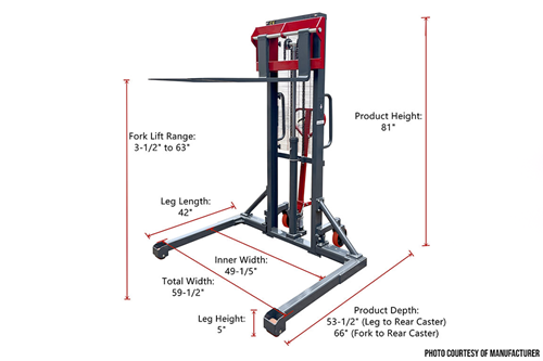  Used Pake Straddle Leg Manual Stacker