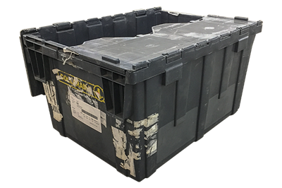 Akro-Mils Attached Lid Containers, Flip Totes