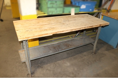 Used Butcher Block Workbench 36 D With Vidmar