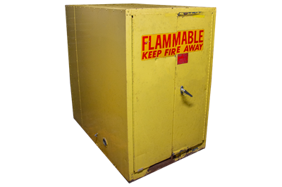 Used 55 Gallon Fire Resistant Drum Cabinets