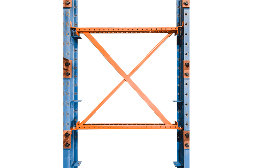  Used Regular Duty I-Beam Style Cantilever Rack For Sale at American Surplus - Horizontal Bracing