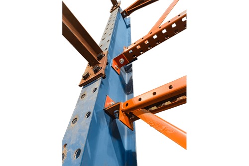  Used Regular Duty I-Beam Style Cantilever Rack For Sale at American Surplus - Beam and Bracing Connection to Column
