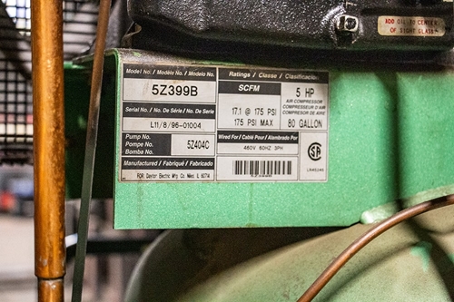  Used SPEEDAIRE Splash Lubricated Electric Air Compressors