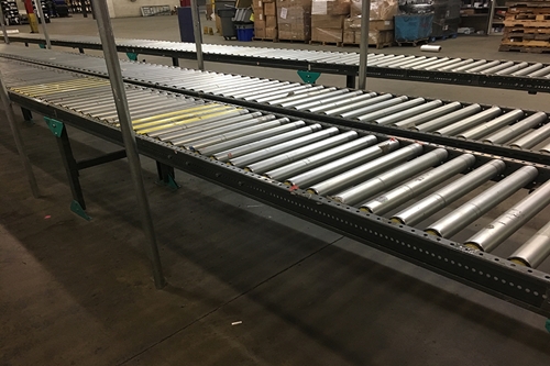 Used Gravity Roller Conveyor System