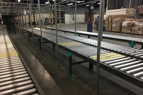 Used Gravity Roller Conveyor System