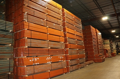 Used Teardrop Pallet Rack Beams