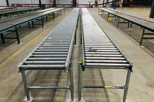 Used Gravity Roller Conveyor System