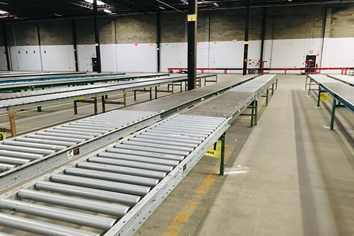 Used Gravity Roller Conveyor System