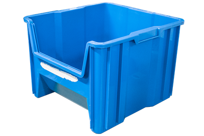 Self-Stacking Bulk Storage Bin Rack