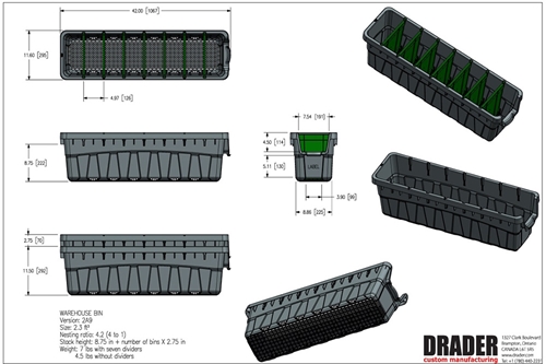 Drader Warehouse Bins