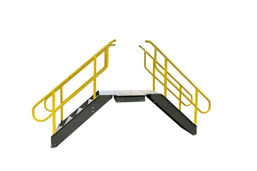  Used Crossover Stairs with Hand Railing