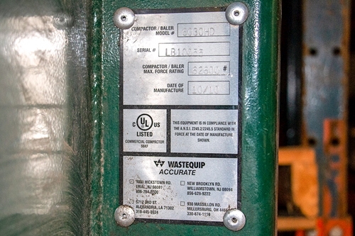 Wastequip 6030HDB Vertical Balers