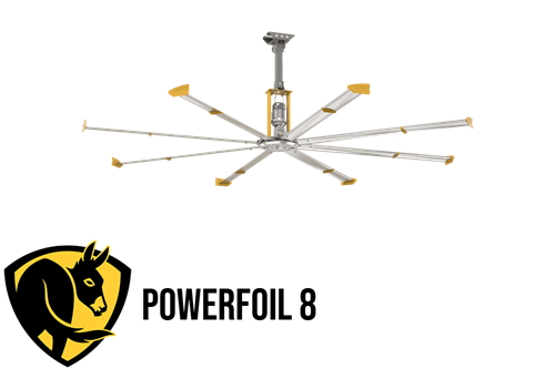 Used Powerfoil 8 HVLS Fans by Big Ass Fans for Sale