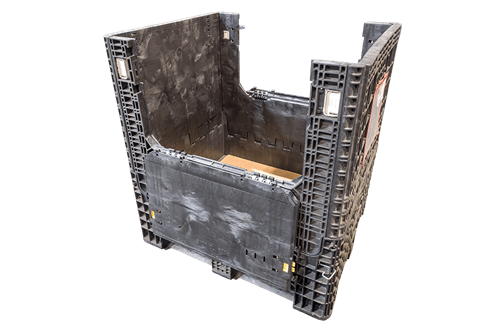 Used Bulk Container with Drop Gates Dropped