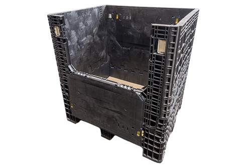 Used Bulk Container with One Drop Gate Dropped