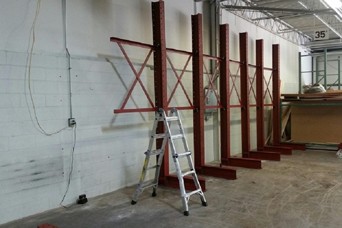 used cantilever rack installation