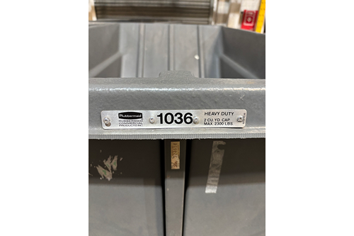 Used Heavy Duty Rubbermaid Tilt Trucks 1036 - 2 Cu Yd Capacity