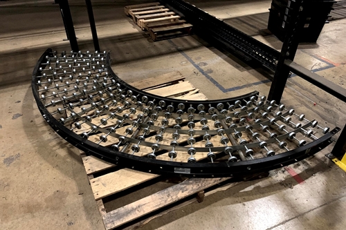 skate wheel conveyor curve