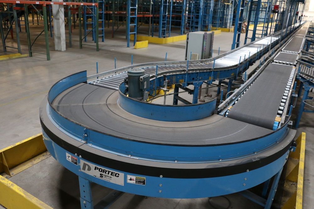 used power curved conveyor