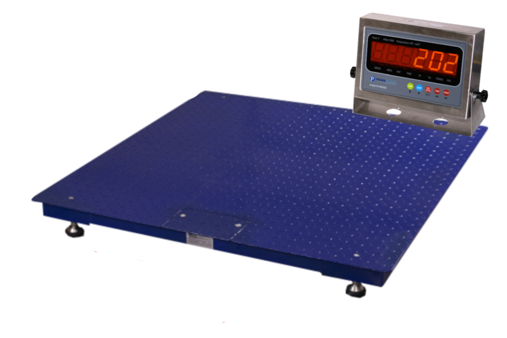 40"x40" Platform 2,500 lb Capacity Floor Pallet Scale with Ramp & Printer 