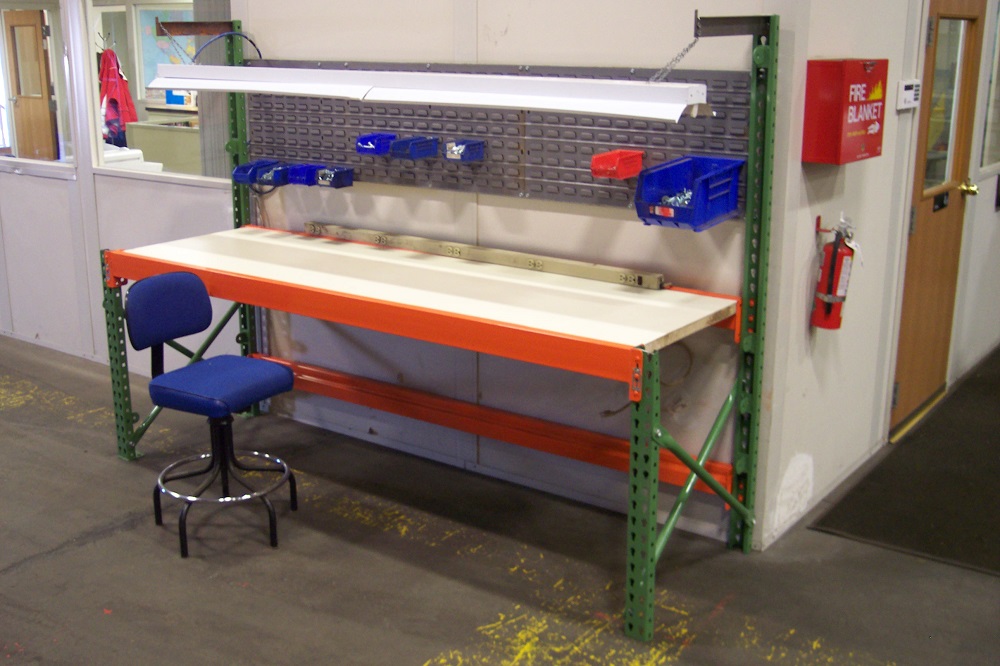 Used Asi Pallet Rack Workbenches. 