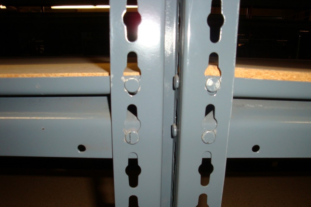 Used Rivet Rack Shelving Systems, Double Rivet Shelving Parts