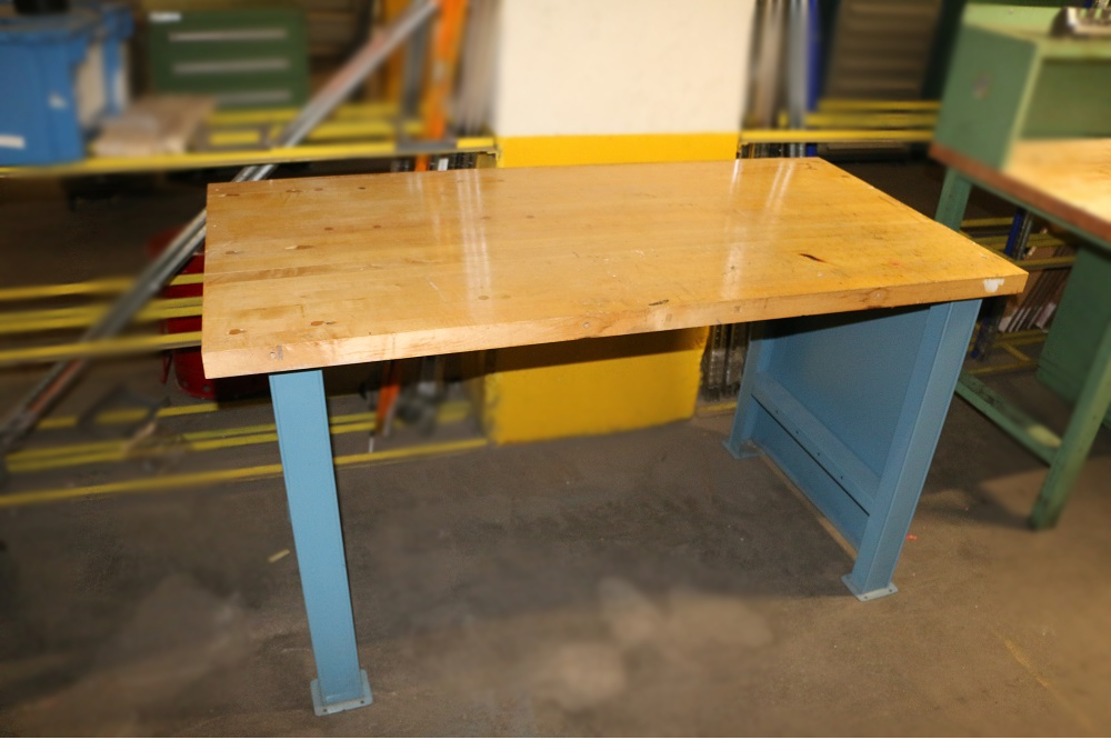 used wooden workbench