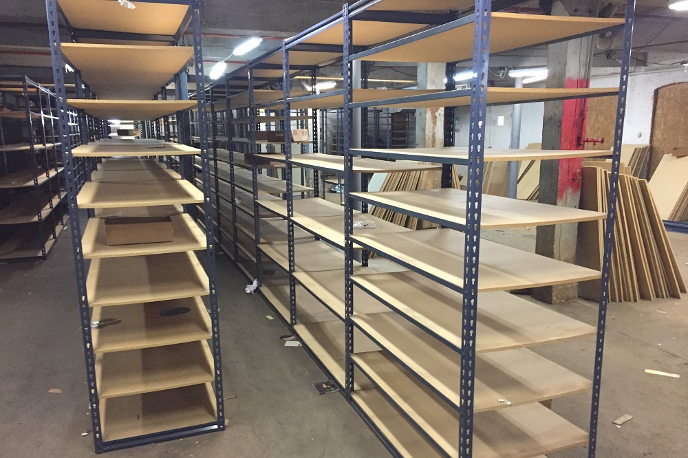 Used 24" x 48" x 84" Rivet Rack Shelving American Surplus