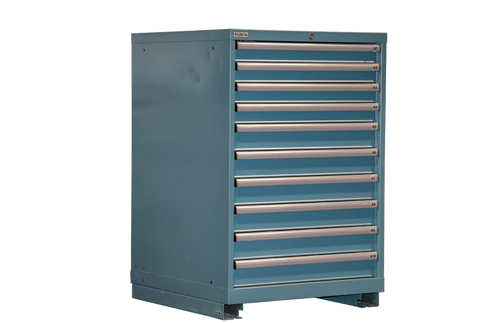 used 10 drawer lista sc series modular storage cabinets