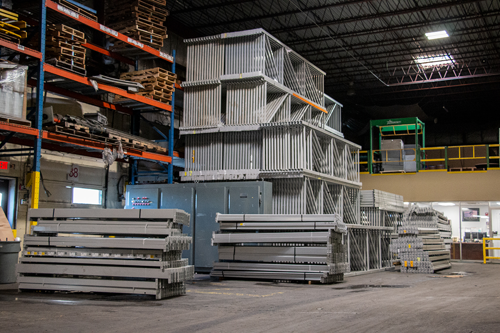 Used Premium Teardrop Pallet Rack Beams American Surplus