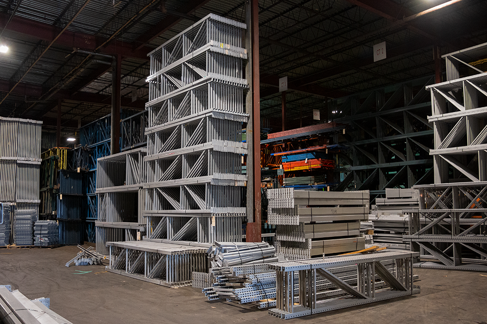 Used Premium Teardrop Pallet Rack Beams American Surplus