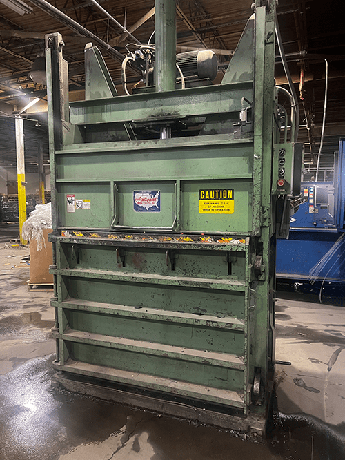 Used National Bailing Press Vertical Baler Liquidated By American Surplus