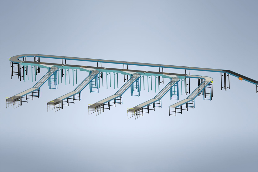 Rendering of a Used Conveyor System for Sale in Connecticut